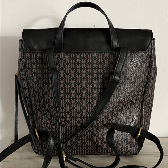 Fossil Black and Brown Leather Patterned Backpack - Picture 4 of 11